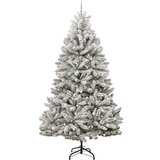 vidaXL Umjetno božićno drvce Zelena i bijela 300 cm PVC i metal | shoptok.hr