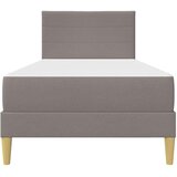  Krevetna konstrukcija Sivo-smeđa 90 x 190 cm Poliester | shoptok.hr