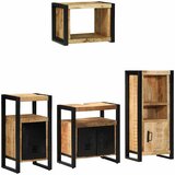  Set namještaja za kupaonicu 4 kom. Smeđa i crna | shoptok.hr