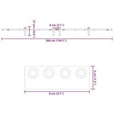  Komplet opreme za drsna vrata 366 cm jeklo črne barve, (22046827) | Shoptok.si
