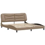  Posteljni okvir z vzglavjem kapučino 180x200 cm umetno usnje, (21081728) | Shoptok.si