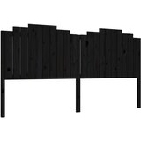 Maison Chic posteljno vzglavje - vzglavna omarica - nočna omarica črno 206x4x110 cm trdna borovina, (21705852) Cene