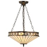 Endon 111870 - Tiffany FARGO luster na lancu, 3xE27/10W/230V, prečnika 41,5 cm | Eponuda.com