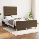  Okvir za krevet s uzglavljem tamnosmeđi 120x200 cm od tkanine Cijene