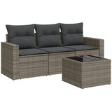  4-dijelni set vrtnih sofa od poliratana s jastucima sivi | shoptok.hr