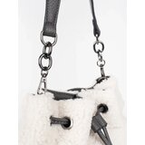 Shelvt Grey women's handbag with lamb fur | Shoptok.si