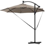 vidaXL Kantaliv dežnik z bananom Taupe 294 x 294 x 248 cm | Shoptok.si