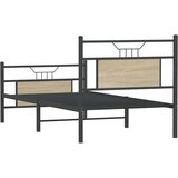  Posteljni okvir brez vzmetnice hrast 80x200 cm inženirski les | Shoptok.si
