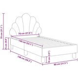  Posteljica za malčke z vzglavjem Temno siva 70 x 140 cm Žamet, (5000105509) | Shoptok.si