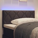 LED glava kreveta Smeđa 90 cm tkanina | shoptok.hr