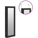 vidaXL Zidni ormarić za nakit s ogledalom crni 30 x 8 5 x 90 cm | shoptok.hr