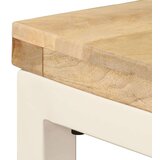 In blagovaonski stol 115 x 55 x 76 cm masivno drvo manga i čelik | shoptok.hr