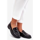 VINCEZA Elegant Women's Loafers Made Of Natural Leather Black 18100 | Shoptok.si