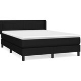  Box spring postelja z vzmetnico črna 140x200 cm blago, (20791823) | Shoptok.si