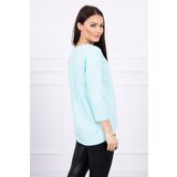 Kesi Blouse with Star Style mint print Cene