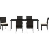  Vrtni set za objed 7 kom. Crna Čelik s prahom premazan | shoptok.hr