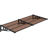Nadstrešnica za vrata crna 152,5x90 cm polikarbonatna | shoptok.hr