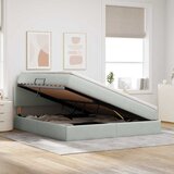 Krevet s od storage Svijetlo siva 180 x 200 cm Baršun | Eponuda.com