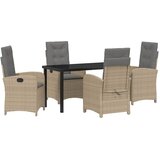  Vrtni set za objed 5 kom. Bež poliratan | shoptok.hr