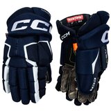 CCM mens ttacks as-v navy/white hockey gloves, junior Cene