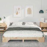  Krevet s daskama s pohranom Smeđa 160 x 220 cm Masivna borovina | shoptok.hr