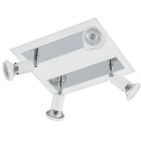 Eglo sarria reflektor/4, led, gu10, 4x5w, 4x400lm, kvadrat, krom/bijela | shoptok.hr