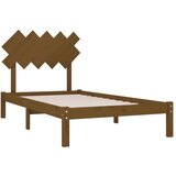  Za krevet smeđa boja meda 100 x 200 cm od masivnog drva | shoptok.hr