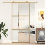 Klizna vrata zlatna 90 x 205 cm prozirno staklo ESG i aluminij | Eponuda.com