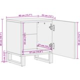vidaXL Posteljne mize 2 pcs Naravna 40 x 33.5 x 46 cm | Shoptok.si