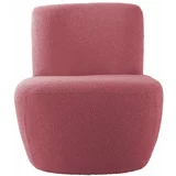 Leitmotiv Ružičasta fotelja od bouclé tkanine Ada –