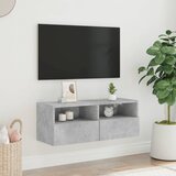  Zidni TV ormarić siva boja betona 80 x 30 x 30 cm drveni | Eponuda.ba
