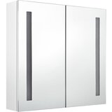  LED kupaonski ormarić s ogledalom sjajni bijeli 62 x 14 x 60 cm | shoptok.hr