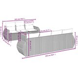  8-dijelni set vrtnih sofa od poliratana s jastucima crni Crna 70 x 62 x 69 cm | Shoptok.si