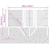  Ograda s stupovima Siva 0.8 x 50 m | shoptok.hr