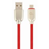 Gembird CC USB2R AMmBM 2M R Premium rubber Micro USB charging and data cable, 2m, red Cene