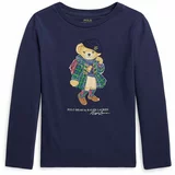 Polo Ralph Lauren Otroška dolga majica mornarsko modra barva