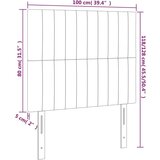  Uzglavlje svjetlosivo 100x5x118/128 cm baršunasto | shoptok.hr