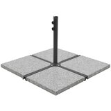  Postolje za suncobran granitno 25 kg četvrtasto sivo | shoptok.hr