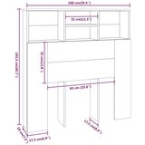  Uzglavlje s ormarićem boja hrasta sonome 100x19x103 5 cm | shoptok.hr