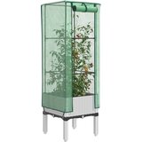 vidaXL Povišena gredica s pokrovom za staklenik 40 x 40 x 140 cm | shoptok.hr