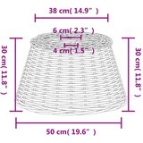  Sjenilo za stropnu svjetiljku smeđe Ø50x30 cm od pruća | shoptok.hr