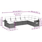  8-dijelni set vrtnih sofa od poliratana s jastucima bež | shoptok.hr