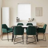 vidaXL Trpezarijske stolice 4 pcs Baršun Tamnozelena 55 x 50 x 84 cm | shoptok.hr