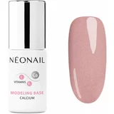 NeoNail Modeling Base Calcium bazni lak za gel nokte s kalcijem nijansa Bubbly Pink 7,2 ml