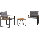  Set vanjskog namještaja s jastukom 3 pcs Svijetlo siva | shoptok.hr