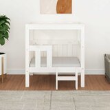 Krevet za pse bijeli 65,5x50,5x70 cm od masivne borovine | Eponuda.ba