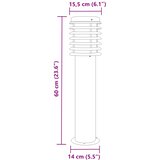  Vanjske podne svjetiljke 3 kom crna 60 cm nehrđajući čelik | shoptok.hr