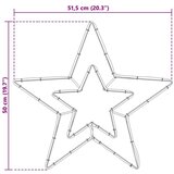 vidaXL Božićna zvijezda Hladna bijela 51.5 x 50 x 0.65 cm Željezo | shoptok.hr