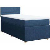 Krevet s oprugama i madracem plavi 90 x 190 cm od tkanine | shoptok.hr