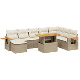 vidaXL 8-dijelni set vrtnih sofa od poliratana s jastucima bež | shoptok.hr